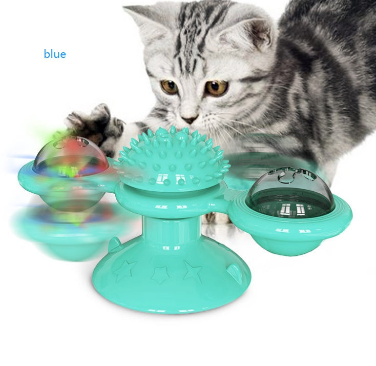 PawSpin – Jouet Rotatif 3-en-1 Pour Chats Actifs
