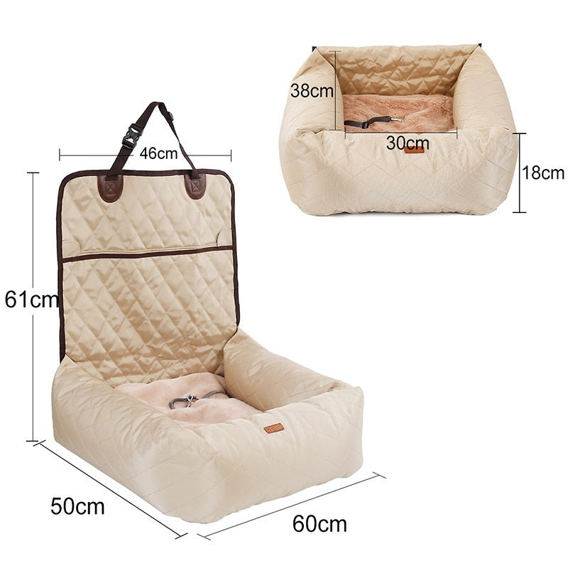TravelPaws – Siège & Lit 2-en-1 pour Animaux Confortable
