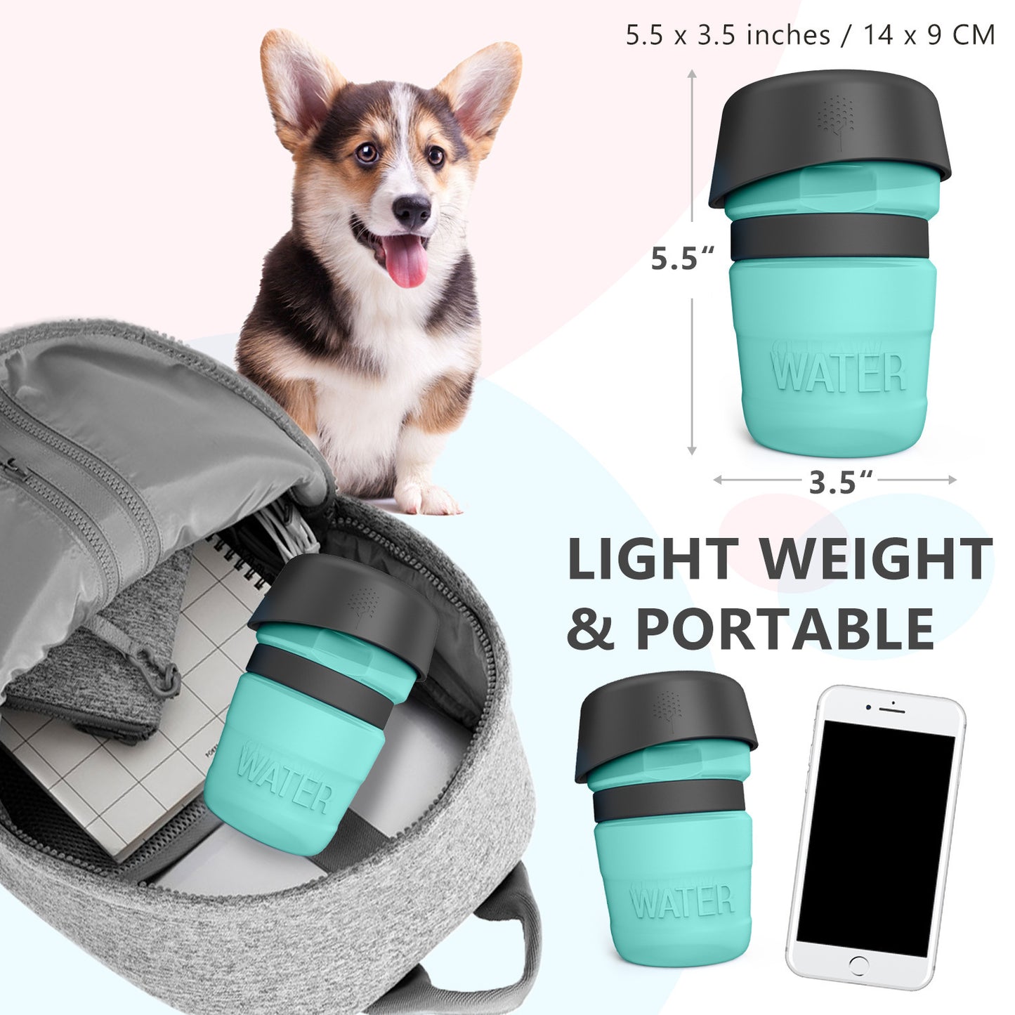 DrinkEase – Distributeur D Eau Portable Pour Chiens 520 Ml