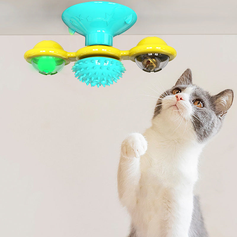 PawSpin – Jouet Rotatif 3-en-1 Pour Chats Actifs