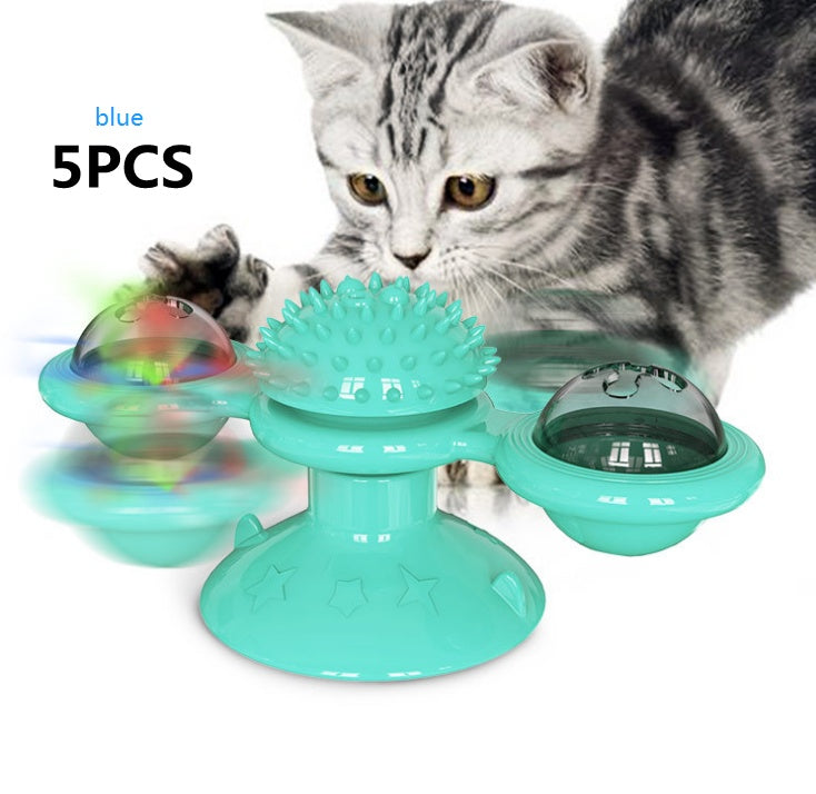 PawSpin – Jouet Rotatif 3-en-1 Pour Chats Actifs