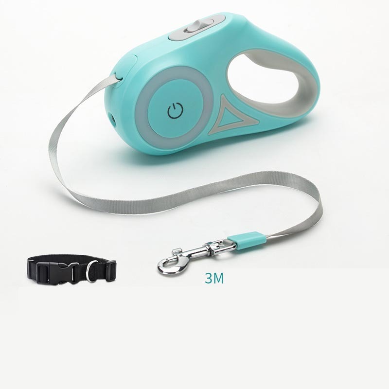 GlowWag – Laisse LED Rétractable Avec Collier Pour Chiens