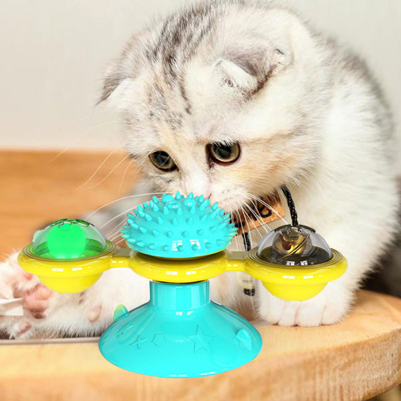 PawSpin – Jouet Rotatif 3-en-1 Pour Chats Actifs