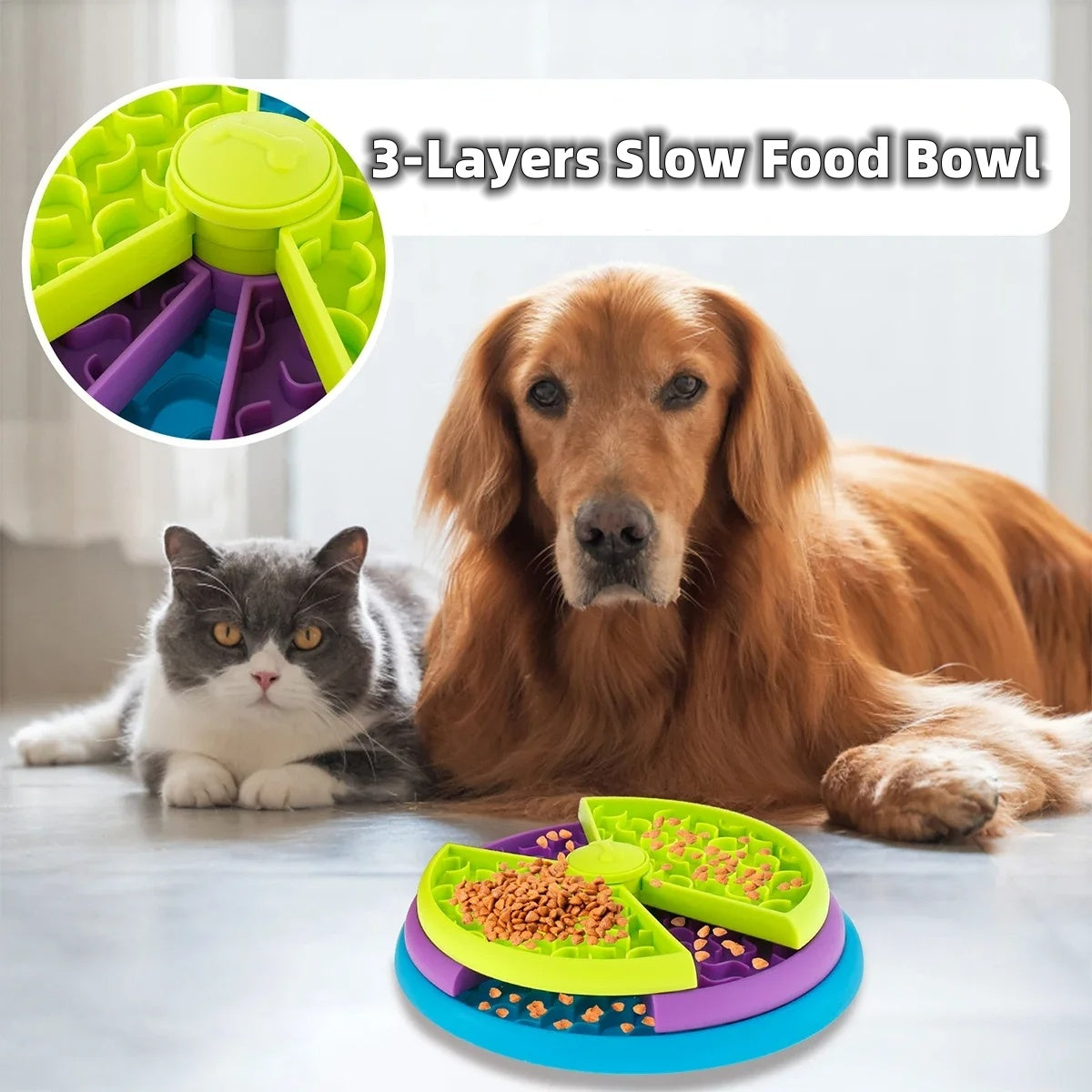 SpinFeast – Bol Anti-Glouton Ludique Pour Animaux