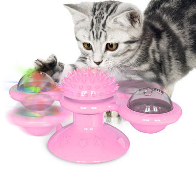 PawSpin – Jouet Rotatif 3-en-1 Pour Chats Actifs