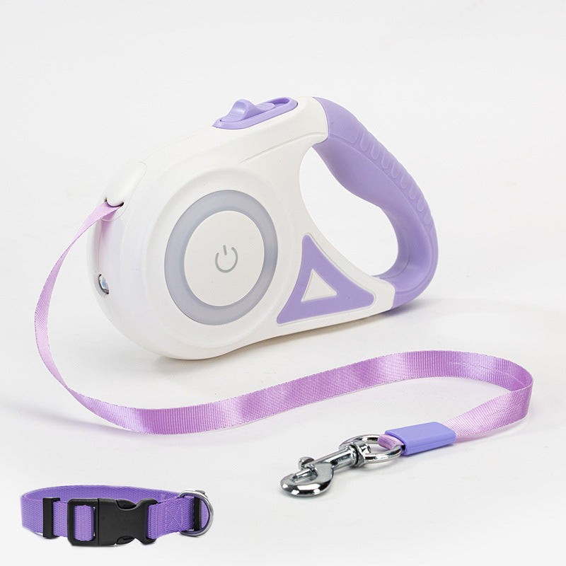 GlowWag – Laisse LED Rétractable Avec Collier Pour Chiens
