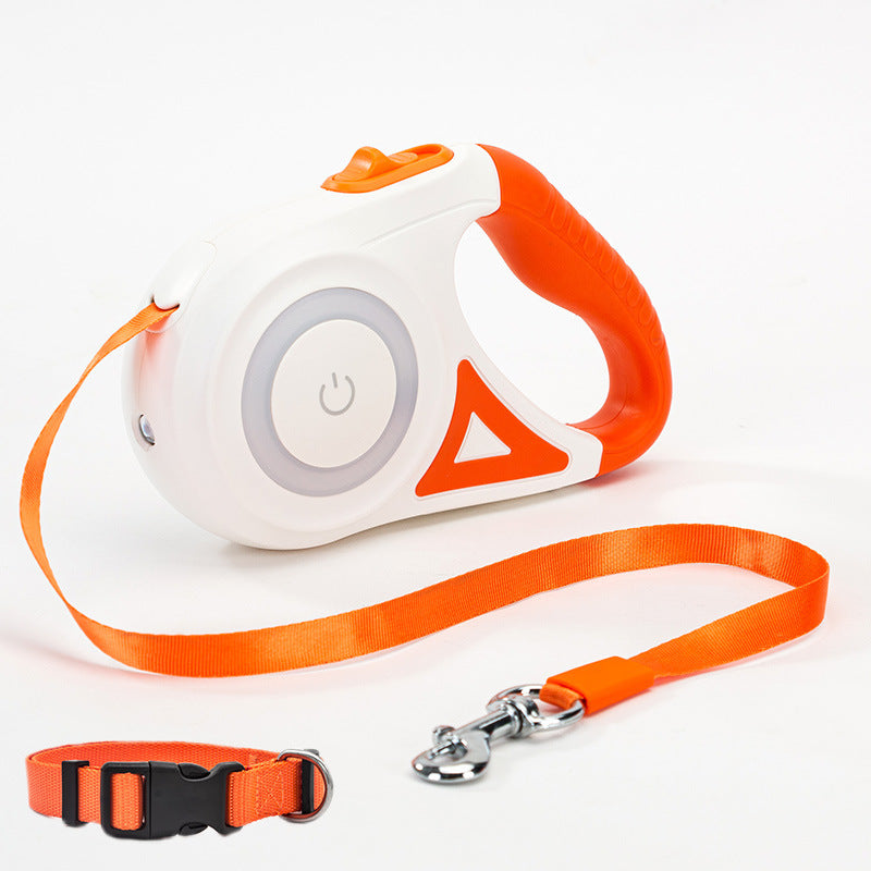 GlowWag – Laisse LED Rétractable Avec Collier Pour Chiens