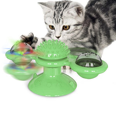 PawSpin – Jouet Rotatif 3-en-1 Pour Chats Actifs