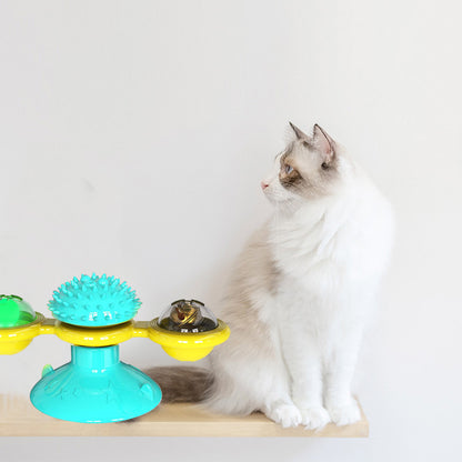 PawSpin – Jouet Rotatif 3-en-1 Pour Chats Actifs