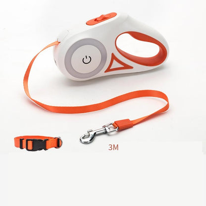 GlowWag – Laisse LED Rétractable Avec Collier Pour Chiens