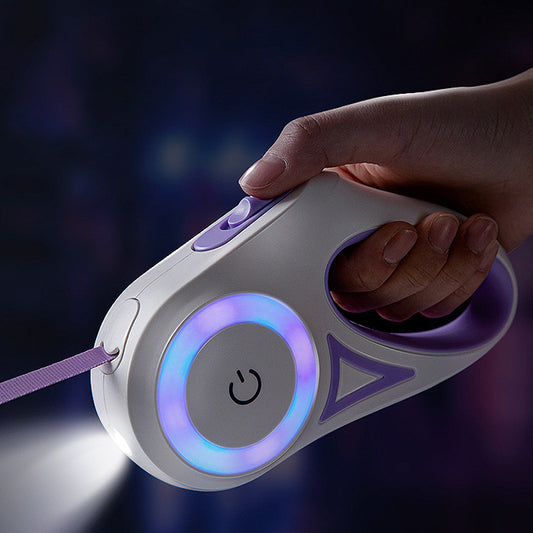 GlowWag – Laisse LED Rétractable Avec Collier Pour Chiens