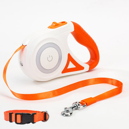 GlowWag – Laisse LED Rétractable Avec Collier Pour Chiens